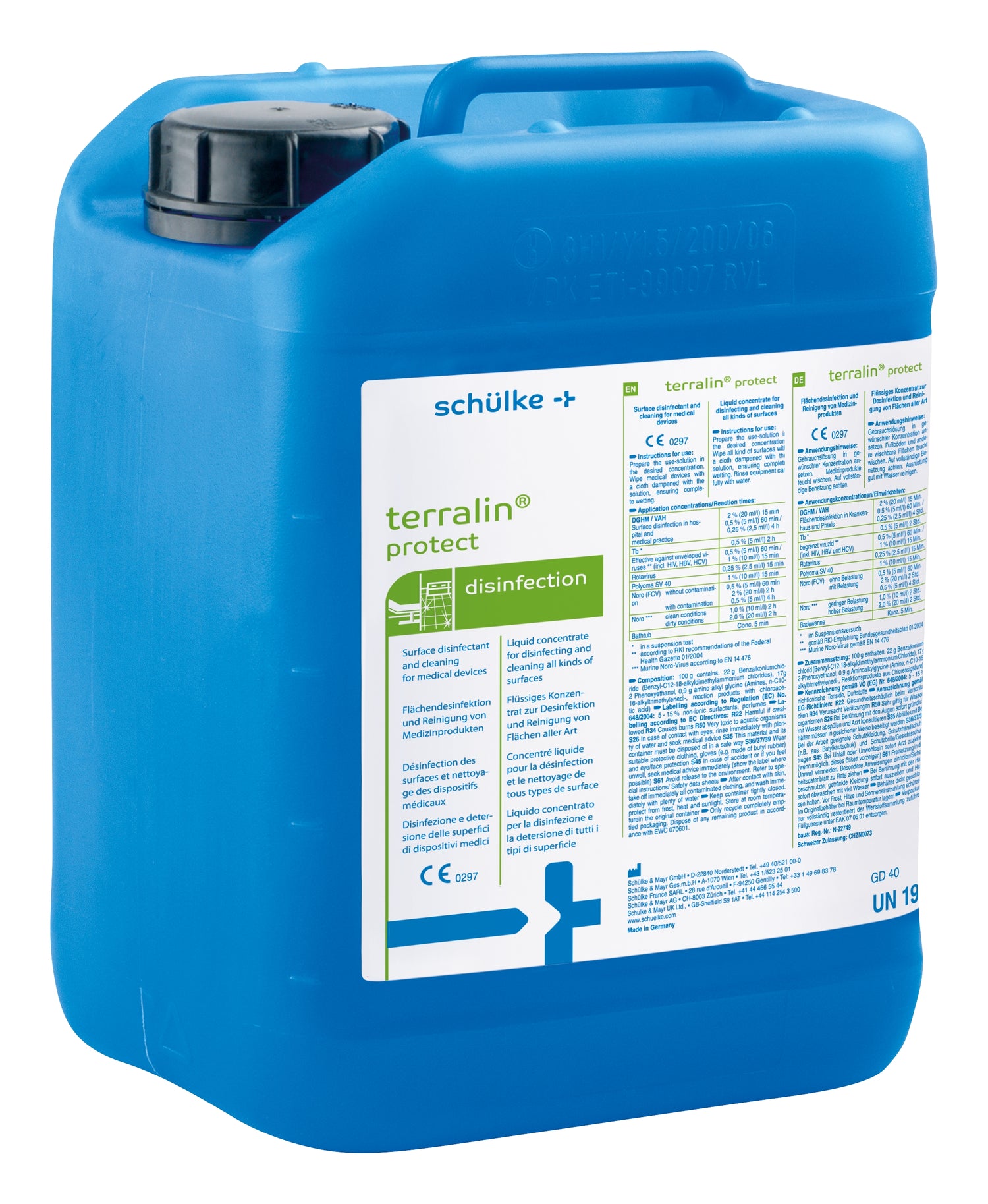 TERRALIN Protect Désinfectant Surfaces Bidon 5 L | Efficacité Pro