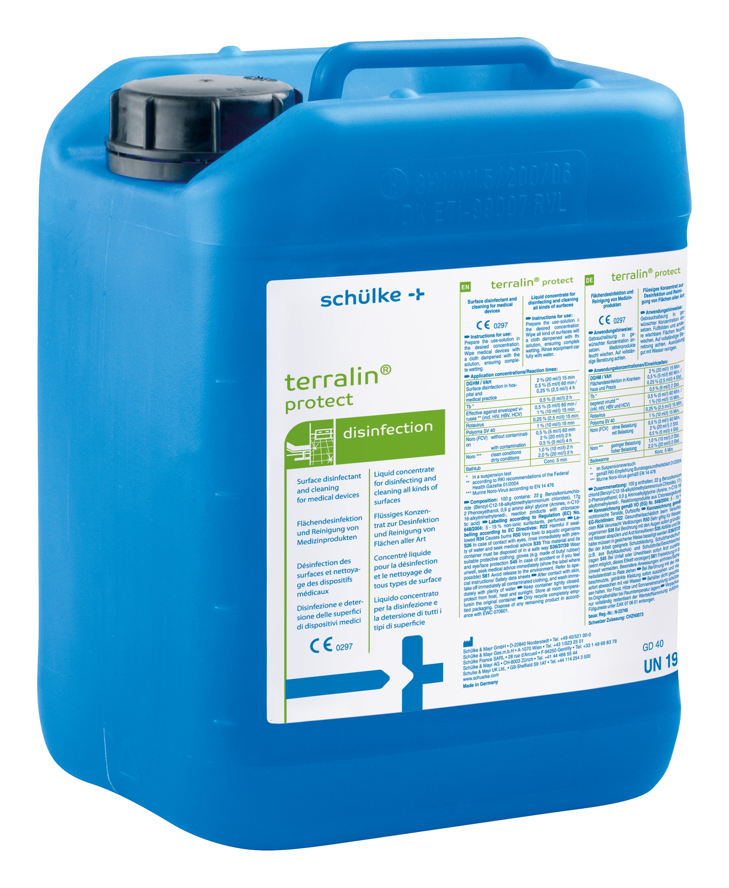 TERRALIN Protect Désinfectant Surfaces Bidon 5 L | Efficacité Pro