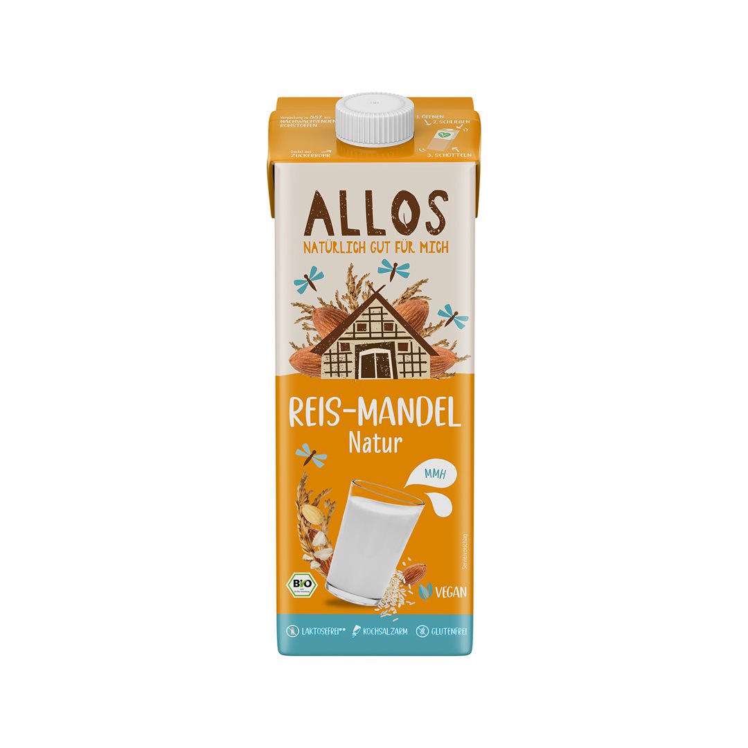 ALLOS Boisson Riz Amande Bio 1 L | Sans Lactose &amp; Végétal