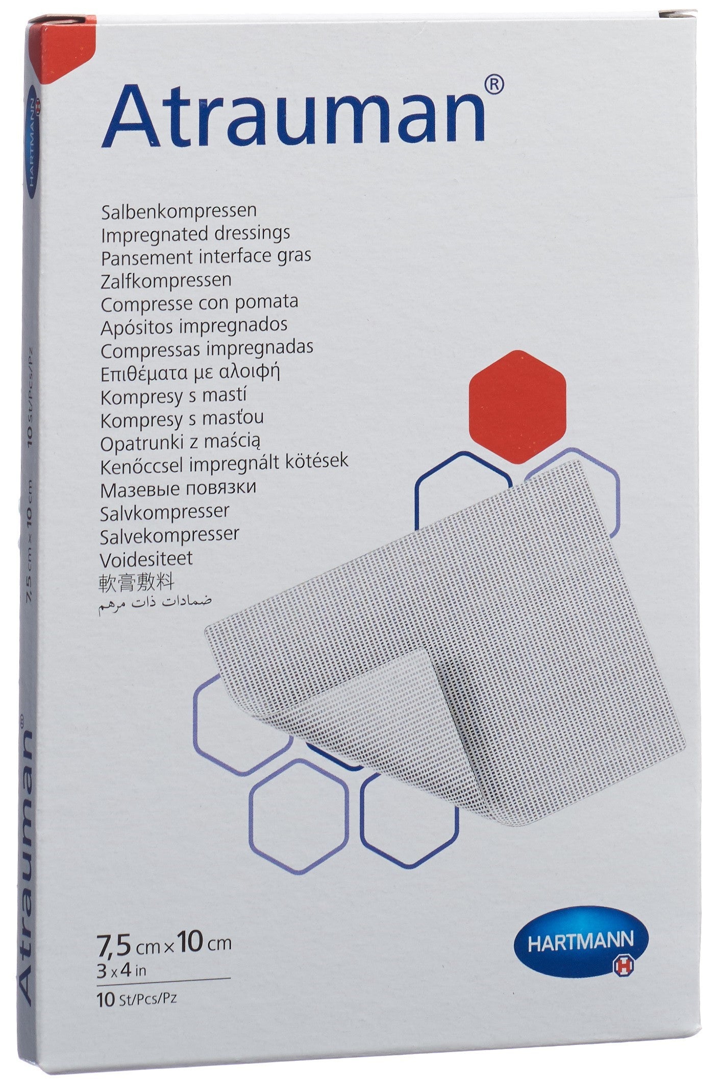 ATRAUMAN Pansement Stérile 7.5 x 10 cm pour Soins des Plaies | 10 Pièces