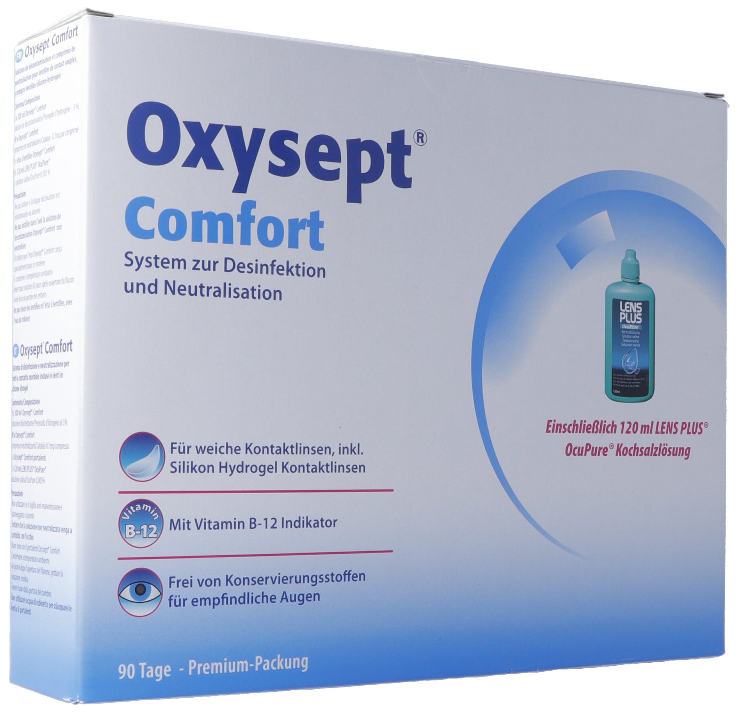 Oxysept Comfort Solution Lentilles | Confort &amp; Nettoyage 3 x 300 ml