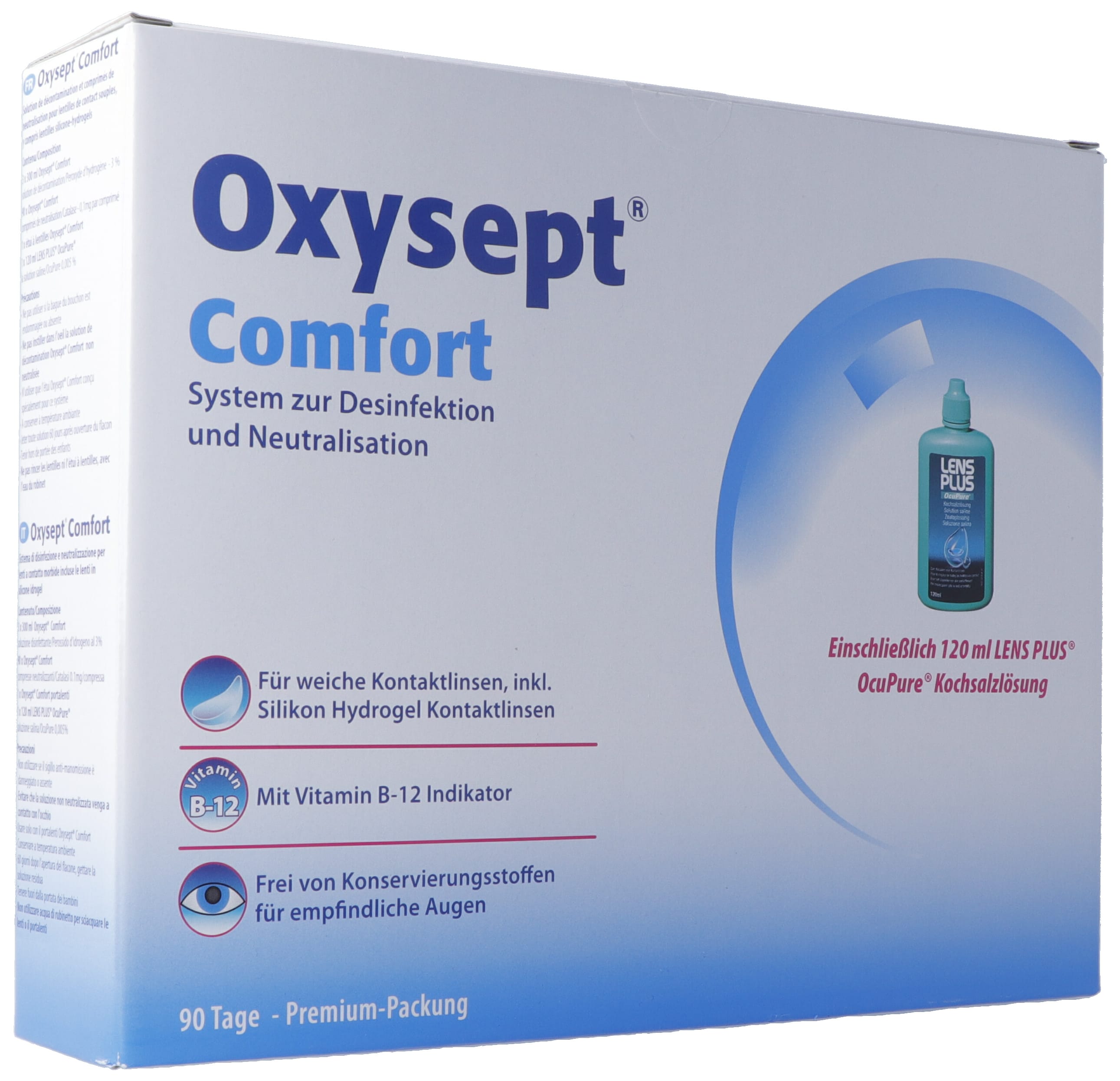 Oxysept Comfort Solution Lentilles | Confort &amp; Nettoyage 3 x 300 ml