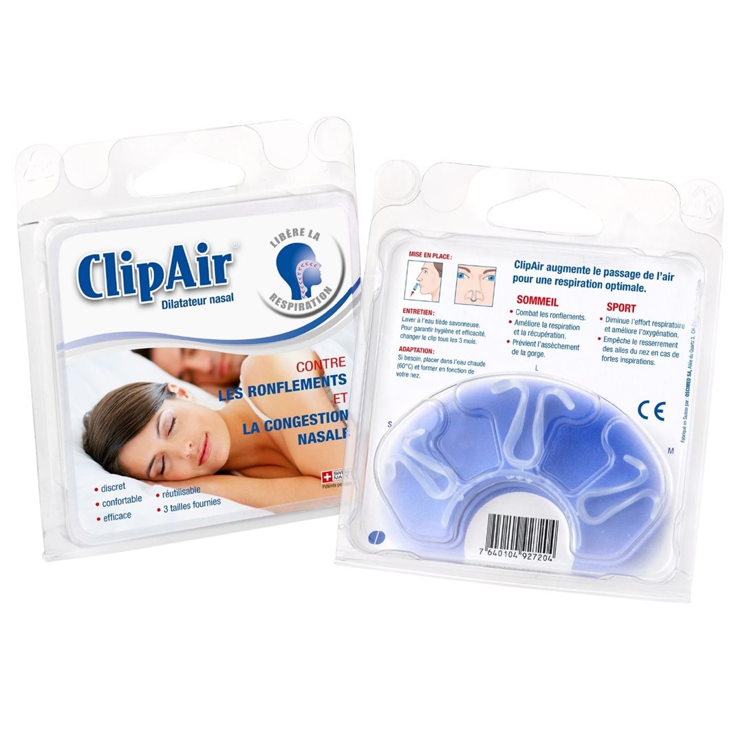 CLIPAIR Dilatateur Nasal Anti Ronflement | 3 Tailles S M L