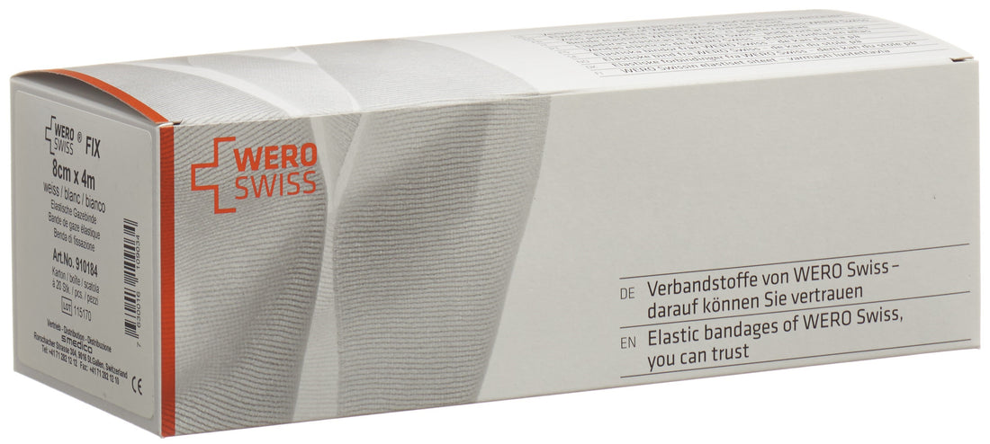 WERO SWISS Fix bande gaze él 4mx8cm blanc 20 pce