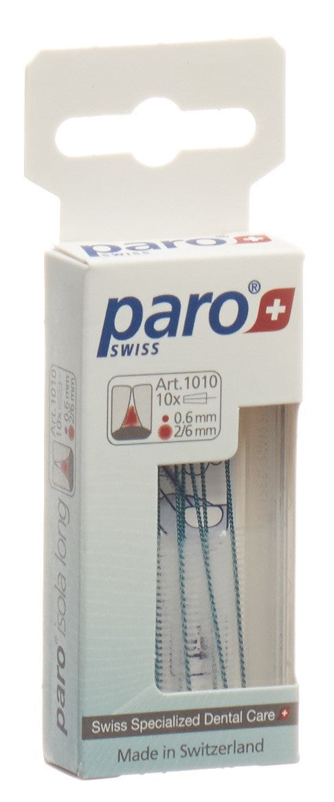 PARO Isola Long Brossettes Interdentaires Coniques Bleues 2/6mm 10 Pièces Nettoyage Efficace