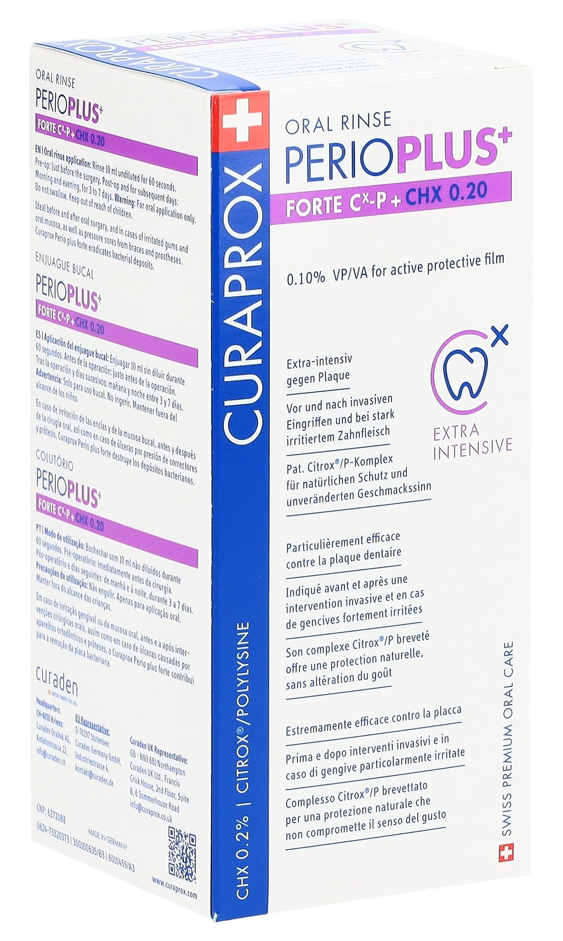 CURAPROX Perio Plus Forte Bain de Bouche CHX 0.2% | 200 ml