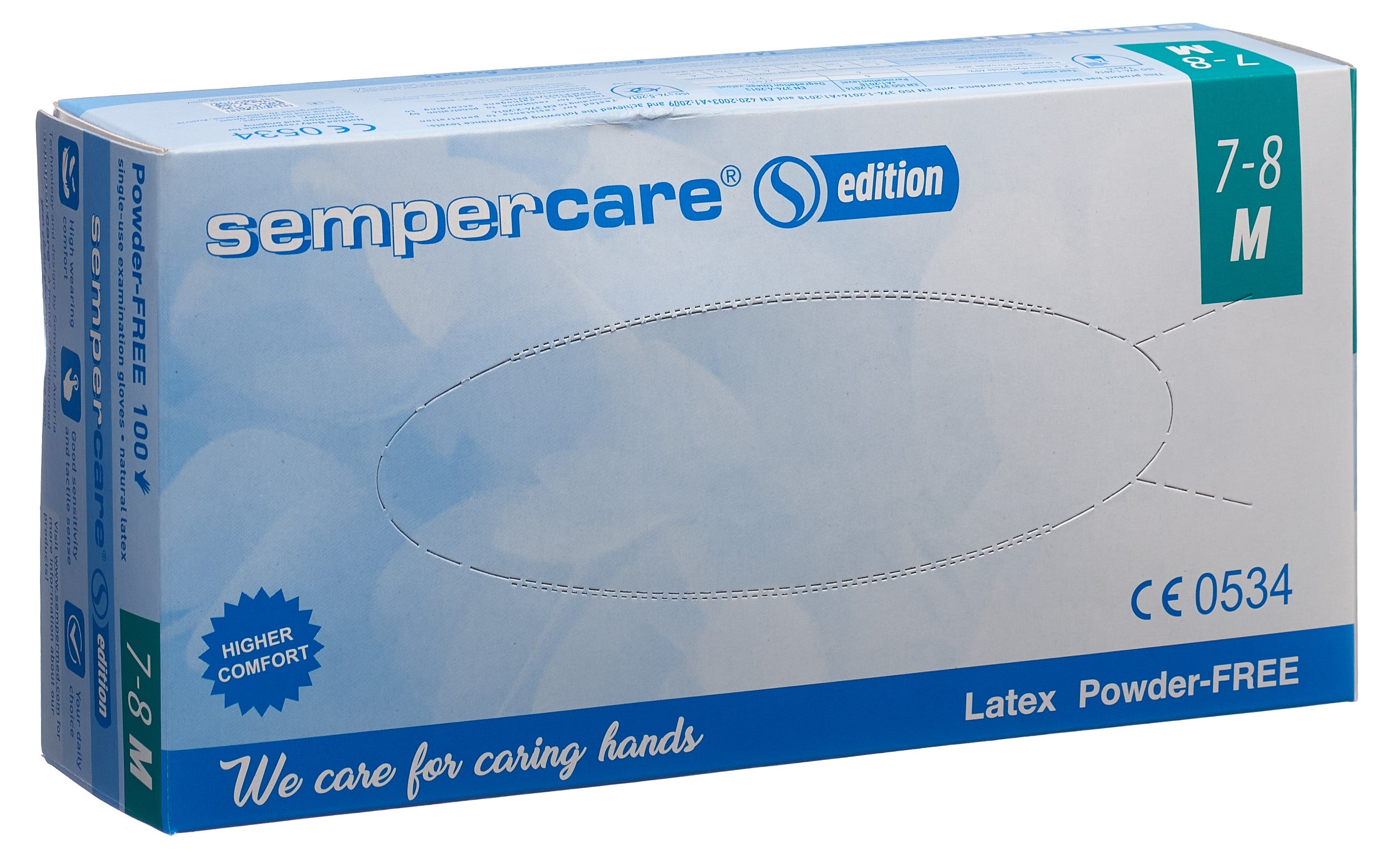SEMPERCARE Edition gants Latex M n poudré 100 pce