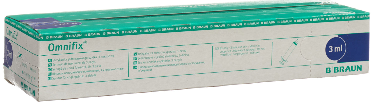 OMNIFIX Seringue 3ml Luer Lock Sans Latex Boîte 100 Unités