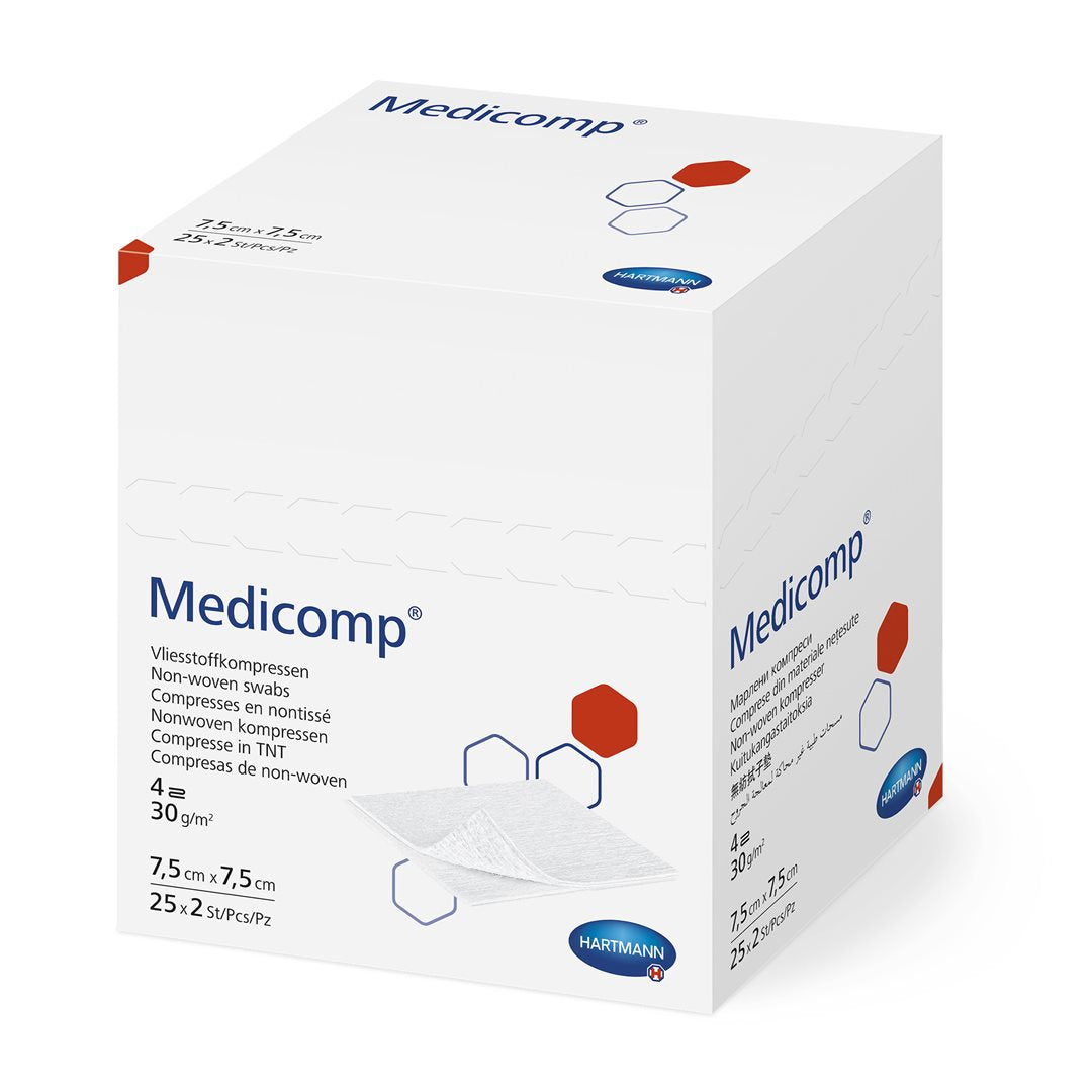 MEDICOMP Compresses Stériles 4 plis 7.5x7.5cm | Lot 200