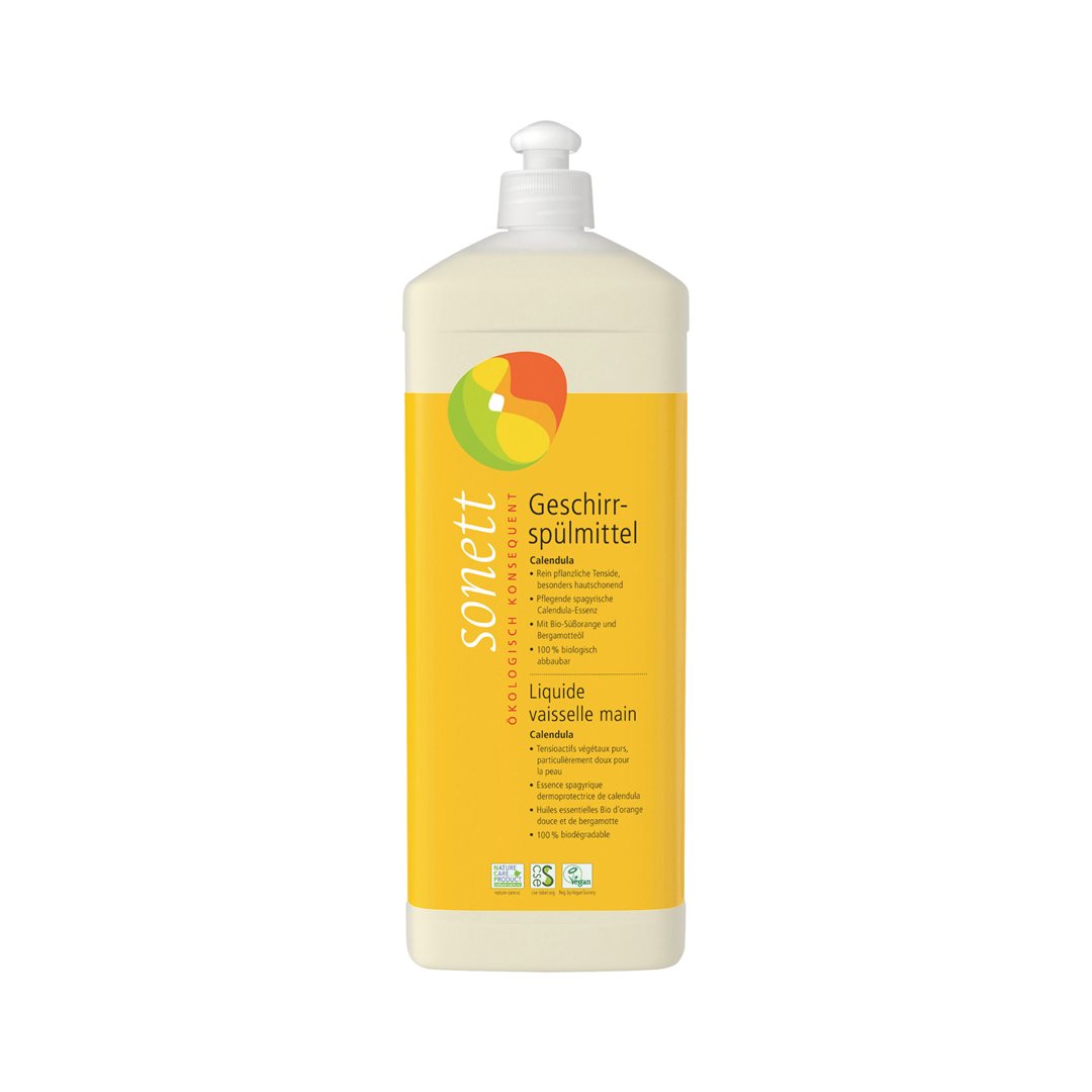 SONETT Liquide Vaisselle Calendula Bio | Recharge 1 L Douceur &amp; Efficacité