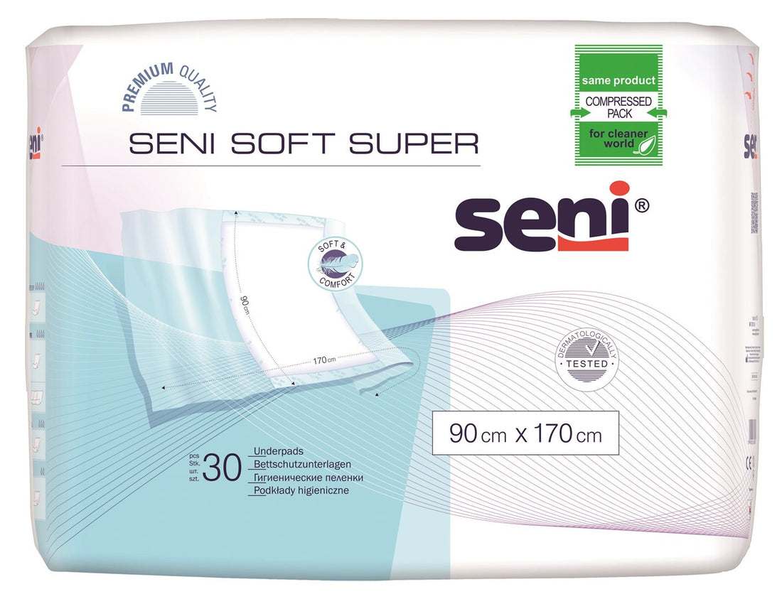 SENI Soft Alèses Super Ailes 90x170cm 30 Pièces | Confort &amp; Protection