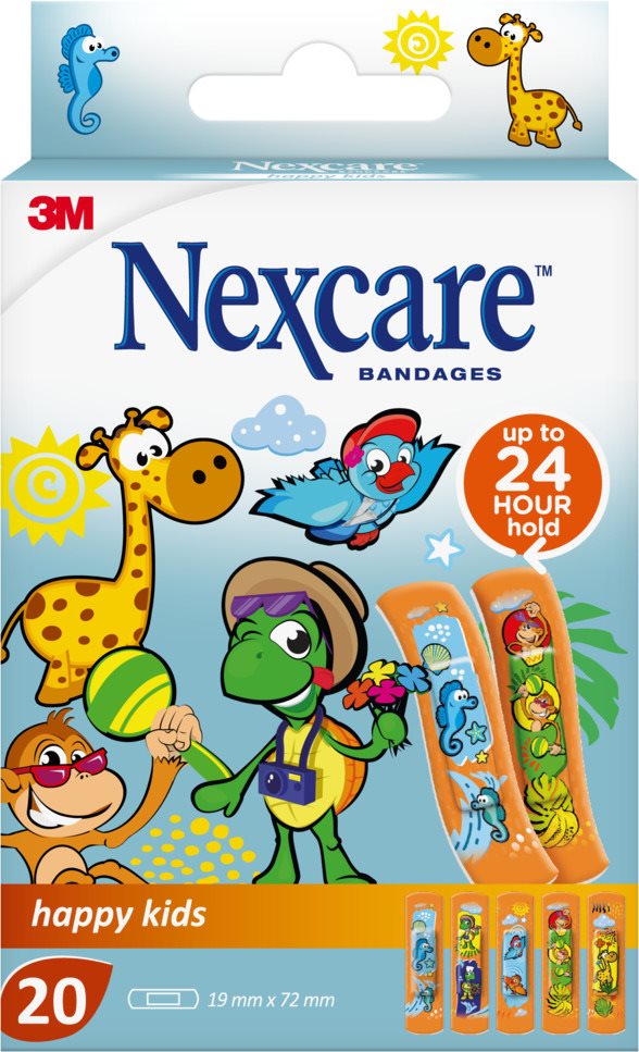 3M NEXCARE pansements enf Hap Kid 1.9x7.2cm 20 pce