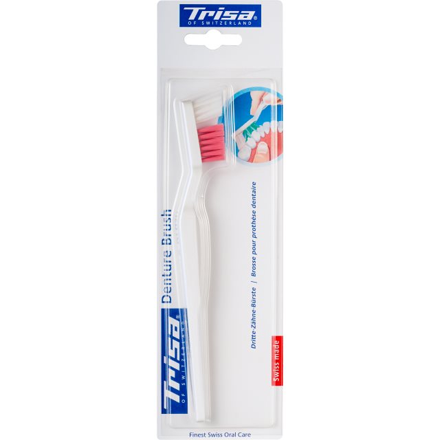 TRISA Brosse Prothèse Dentaire Double Action Nettoyage Efficace | 1 pièce