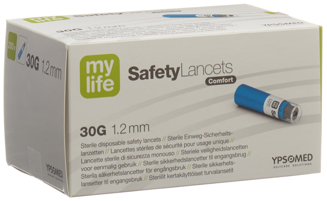 MYLIFE SafetyLancets Comfort Lancettes 30G 200 pièces | Confort &amp; Sécurité