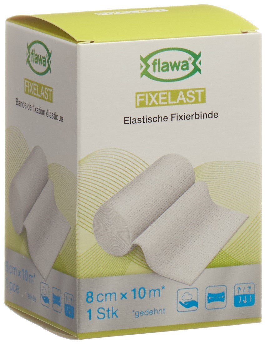 FLAWA Fixelast Bande Gaze 8cm x 10m Soin Blessures | Fixation Confort