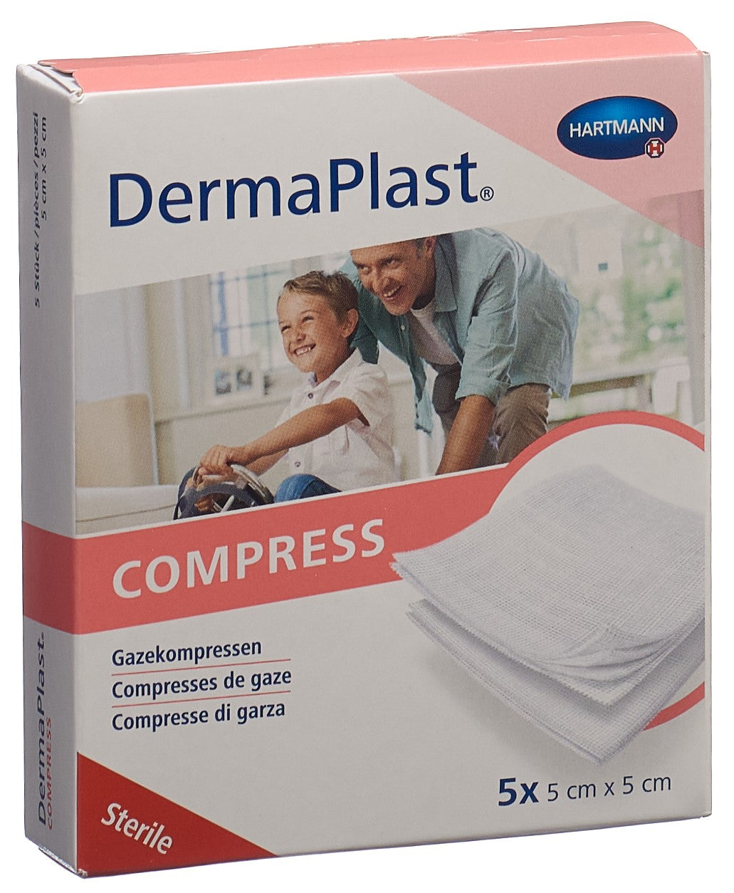 DERMAPLAST Compresse Coton 5x5cm | Soin Cicatrisant | 10 Pièces