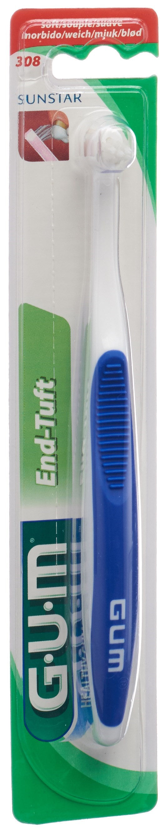 GUM Brosse à Dents End-Tuft Soin Ciblé | Douceur &amp; Précision