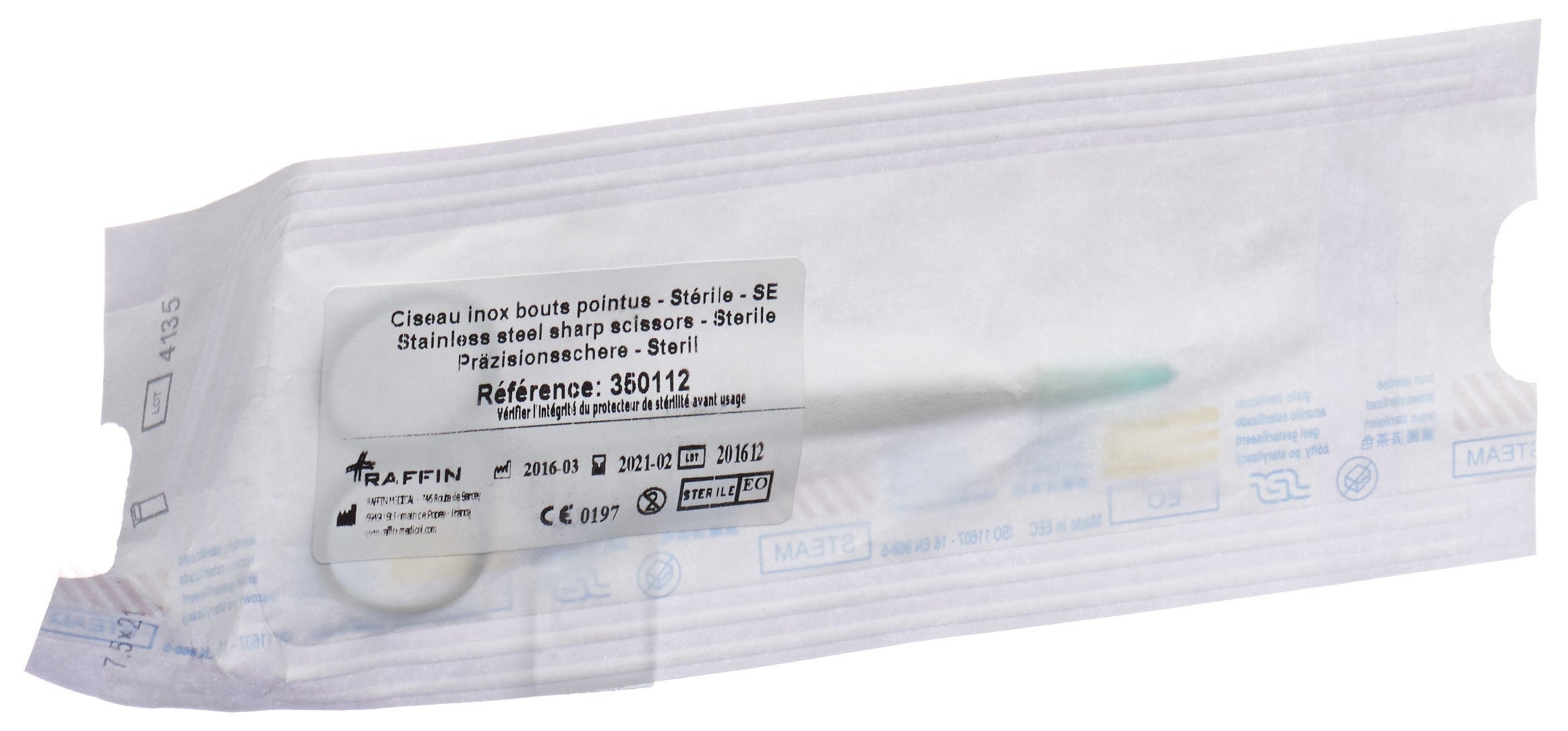 RAFFIN Ciseaux de Précision 12cm Inox Pointe Fine | Médical