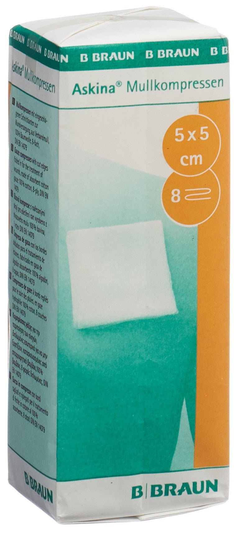 ASKINA Compresse de Gaze Stérile 5 cm x 5 cm | Soin des Plaies 100 Pièces