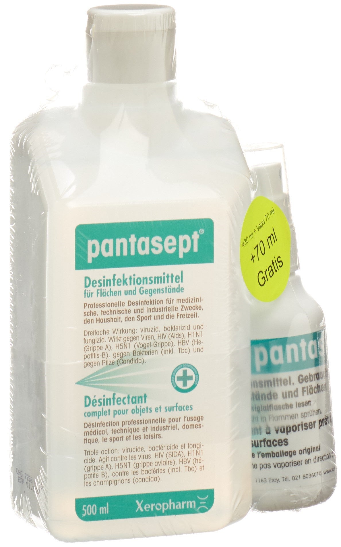 PANTASEPT Désinfectant Sol 430ml + 70ml Offert | Nettoyage Efficace