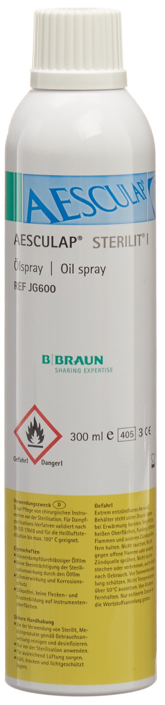 AESCULAP STERILIT spray huile 300 ml