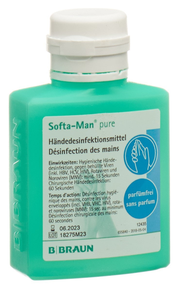 SOFTA-MAN PURE Gel Désinfectant Mains 100 ml | Efficacité &amp; Fraîcheur