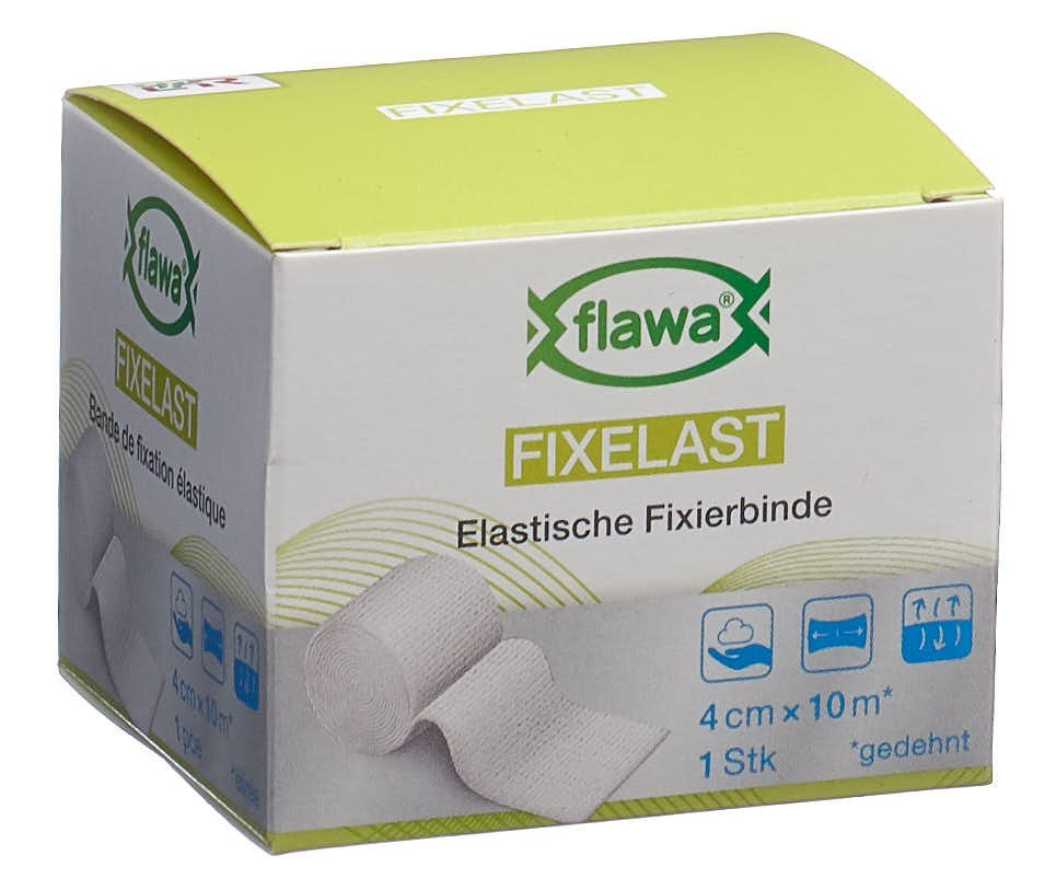 FLAWA Fixelast Bande Gaze Adhésive Soin Plaie | 4 cm x 10 m