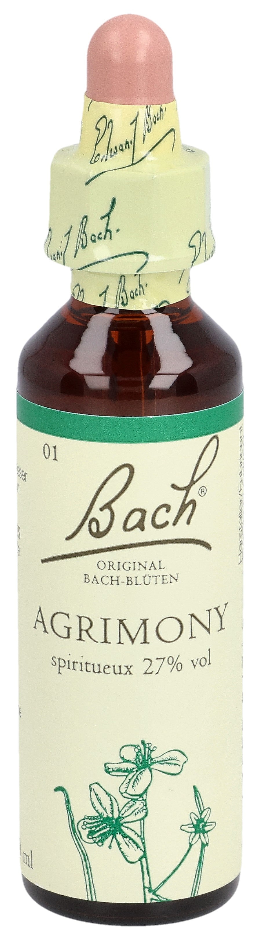 Fleurs de Bach Original Agrimony N°01 20 ml Calme &amp; Sérénité | Soin Émotionnel