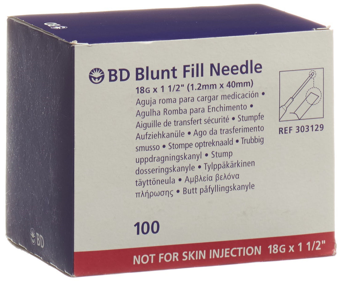 BD Blunt Fill Aiguille de Transfert Sécure 100 Pièces | Dispositif Médical