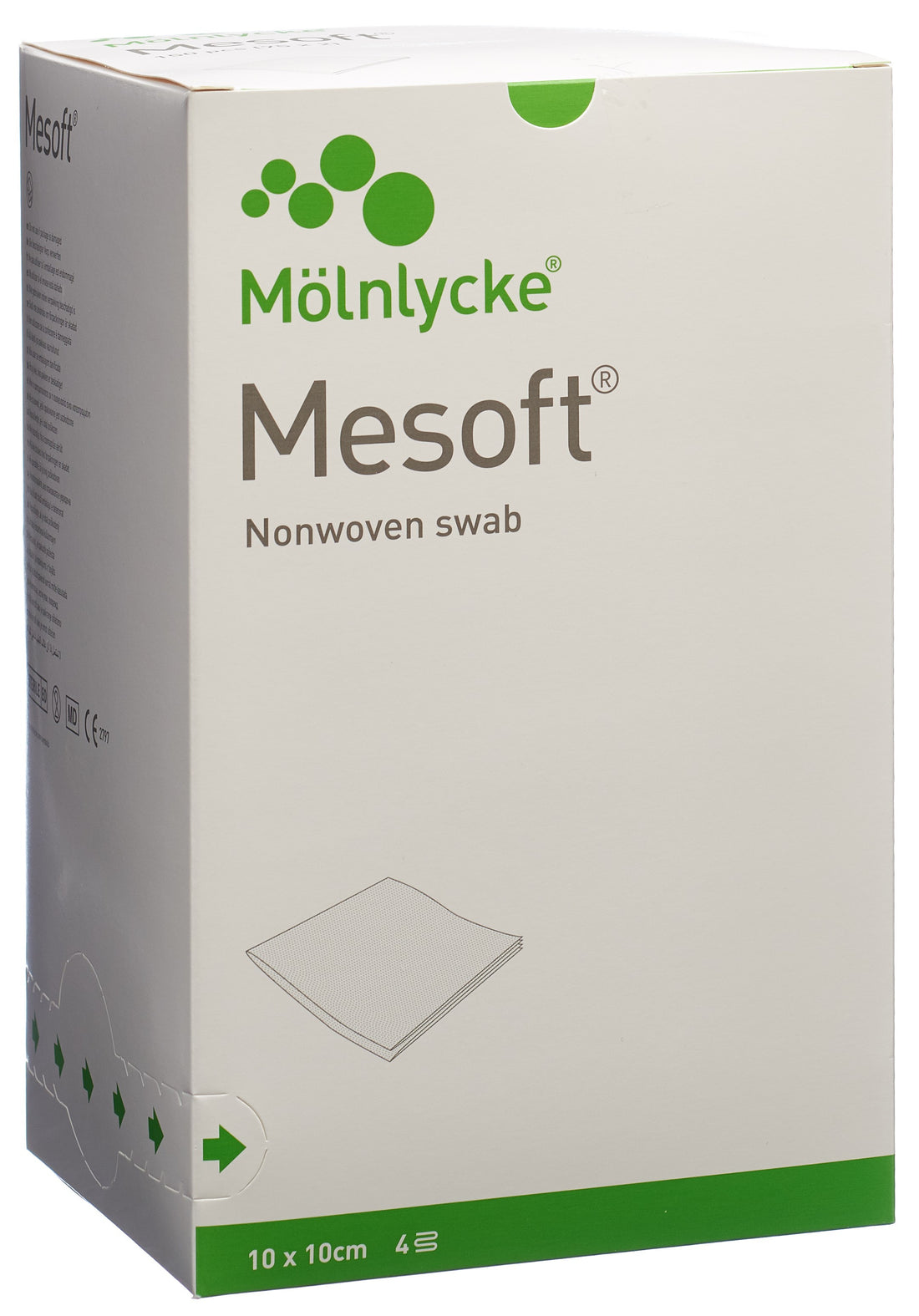 MESOFT Compresses Non-Tissées 10x10cm Stériles 75 Sachets 2 Pièces