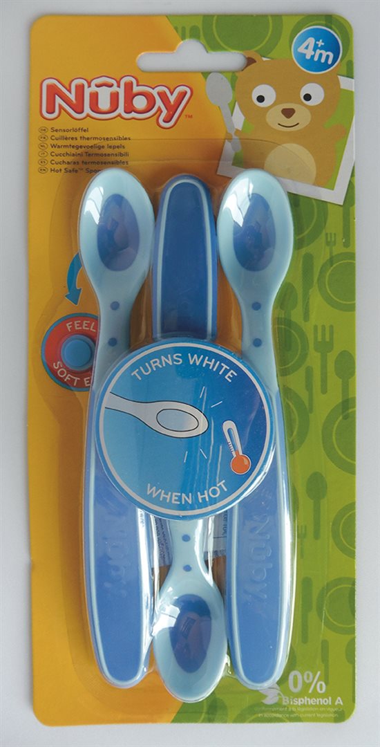 NUBY Cuillères Thermosensibles Soft Flex Bébé | Lot de 3