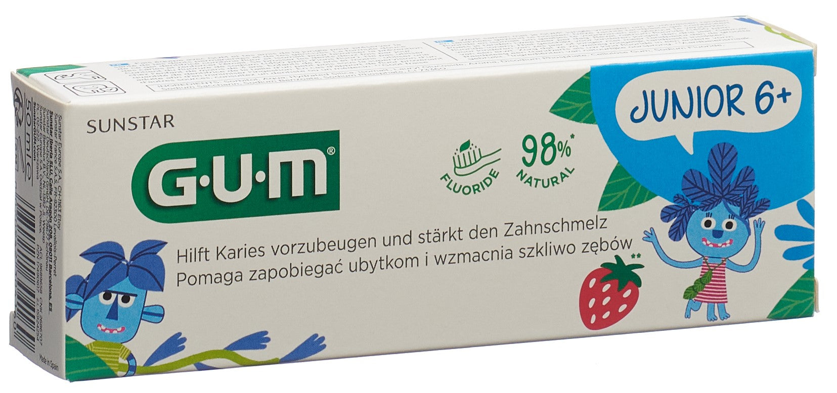 GUM Junior Dentifrice Fraise dès 6 ans | 50 ml