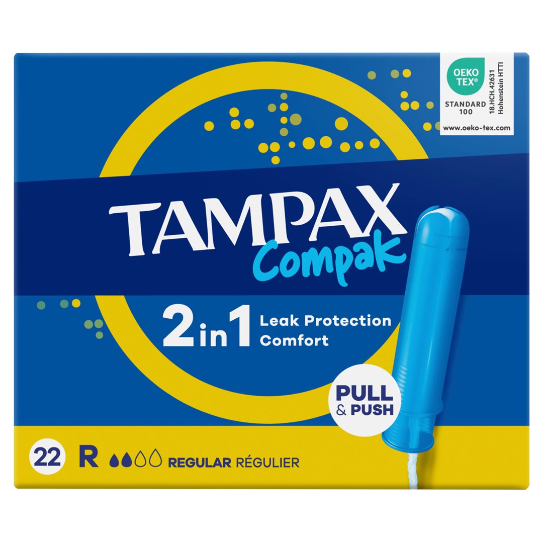 Tampax Compak Regular Tampons Hygiéniques Confort &amp; Protection | 22 Pièces