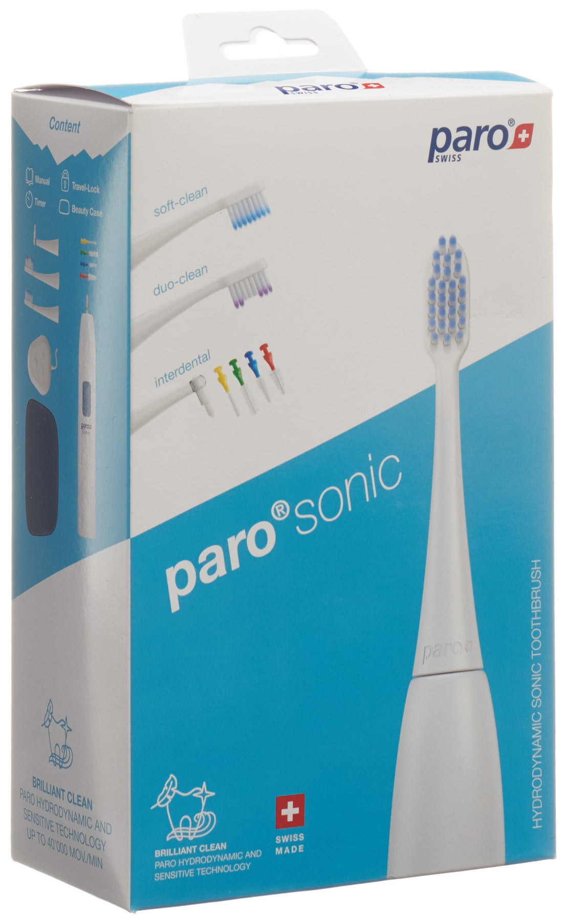 PARO sonic set : Brosse à dents électrique pour une hygiène bucco-dentaire parfaite | Set complet