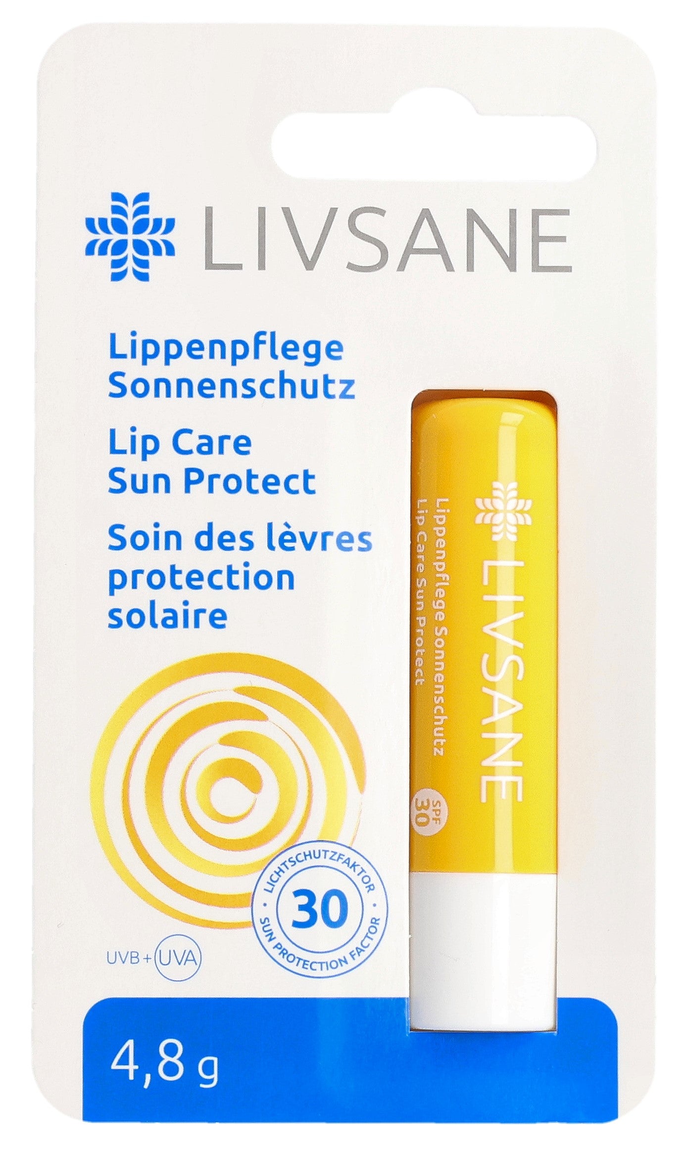 LIVSANE Baume Lèvres Protection Solaire SPF50+ Réparateur