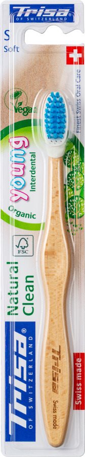TRISA Natural Clean Brosse à Dents Bois Young Douce | Soin Bucal