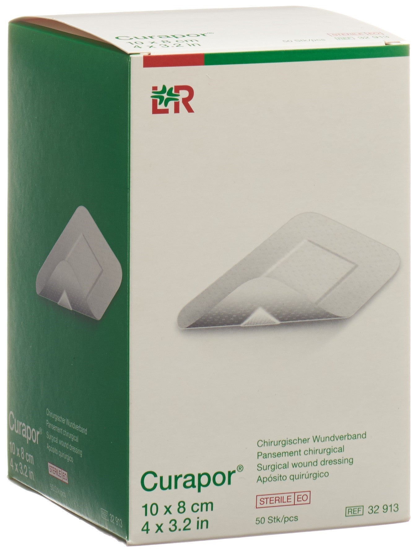 CURAPOR Pansements Adhésifs Chirurgicaux 10x8cm - Lot de 50 Pièces