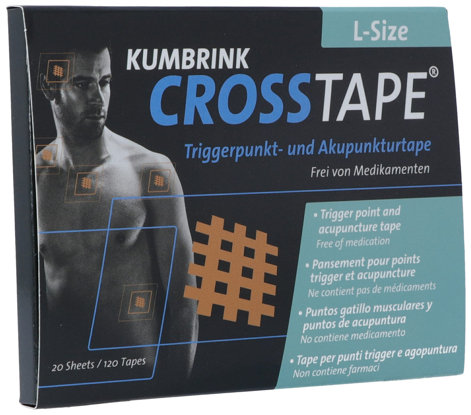 CROSSTAPE Kinésiologie Anti-Douleur L 120 Pièces