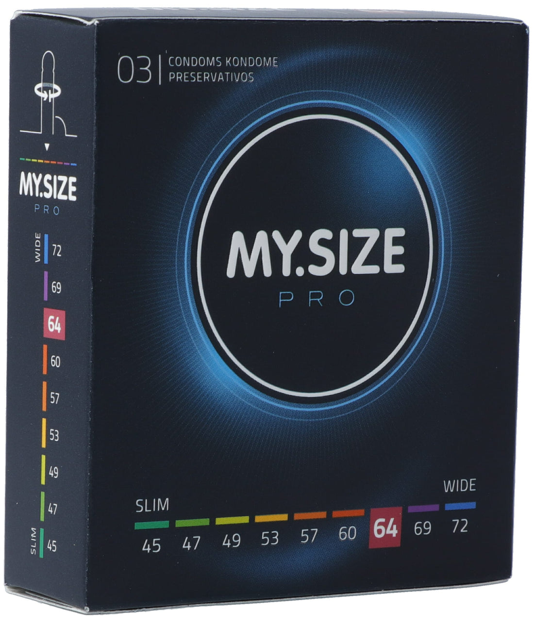 MY SIZE PRO Préservatifs XL 64mm Confort &amp; Sécurité | Lot de 3