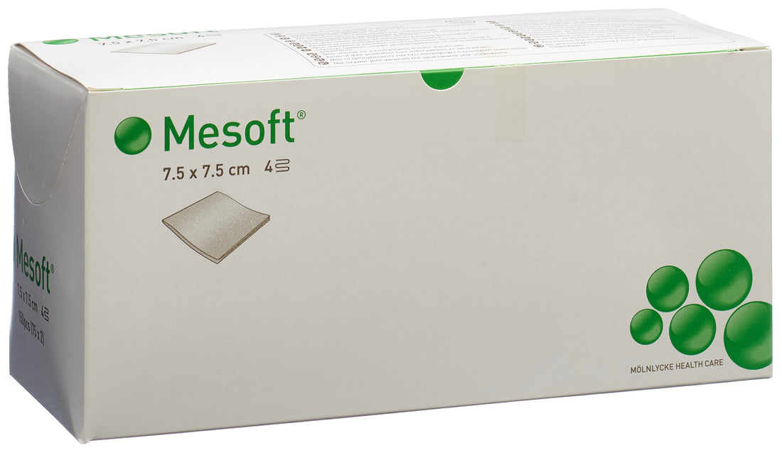 MESOFT NW Compresses Stériles 7.5x7.5cm - Lot de 2 Boîtes