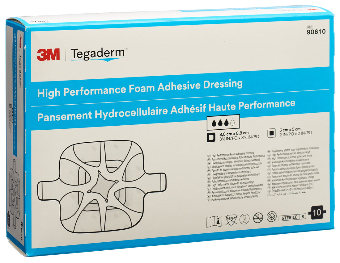3M TEGADERM FOAM HP comp mous 5x5cm adhé 10 pce