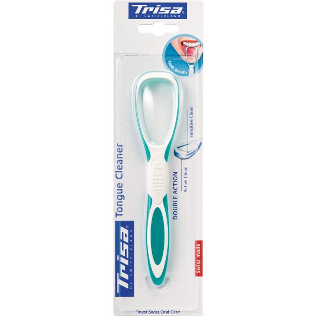TRISA Nettoie-Langue Double Action Haleine Fraîche | Hygiène Buccale