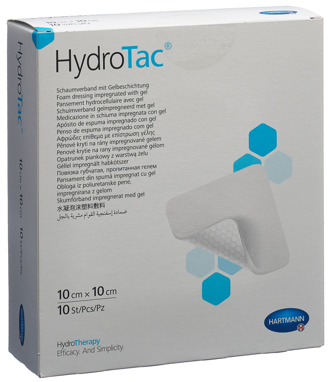 HYDROTAC Pansement Stérile 10x10cm | Soin Cicatrisation Rapide 10 Pièces