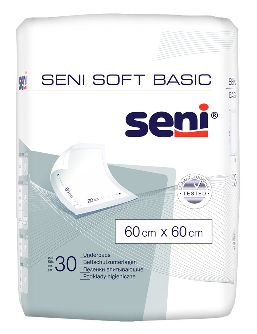 SENI Soft Basic Alèses 60x60cm 30 Pièces | Confort &amp; Protection
