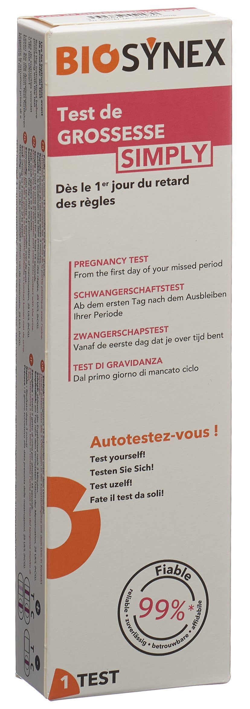 BIOSYNEX Simply Test Grossesse Fiable | 1 Test