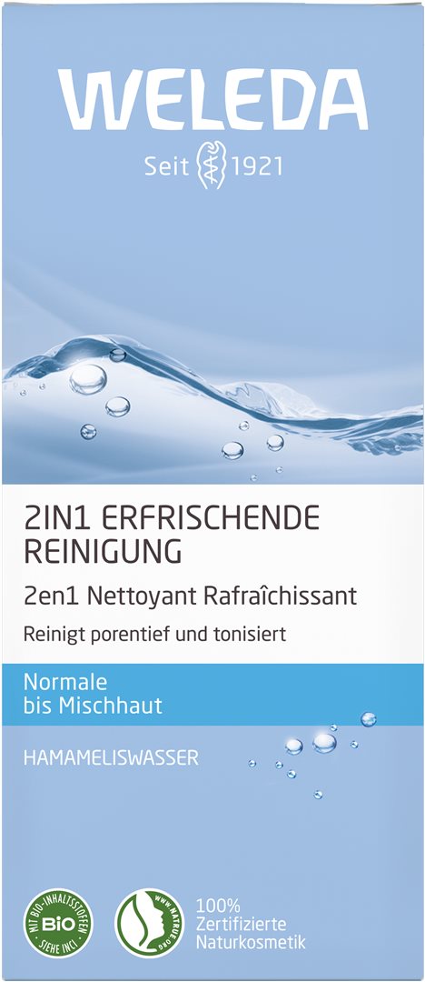 WELEDA 2en1 nettoyant rafraîchissant (n) fl 100 ml