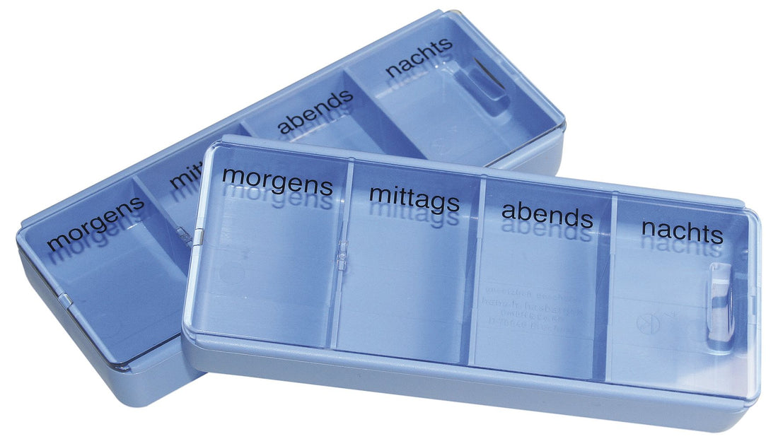 SUPAIR Pilulier Journalier Grand 4 Compartiments | Organisateur Médicaments Quotidien