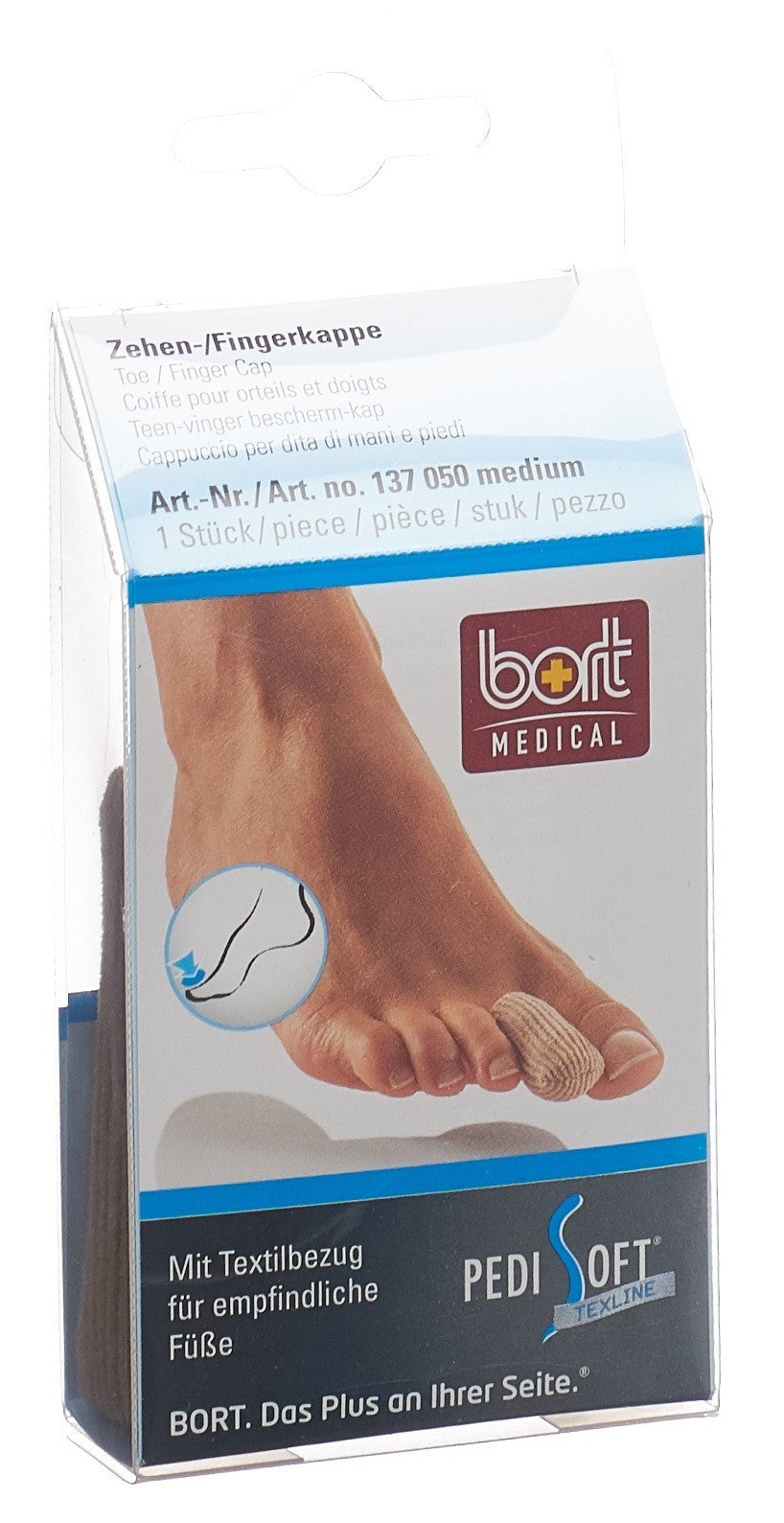 BORT PEDISOFT Texline Capuchon Orteils/Doigts M Protection Confort