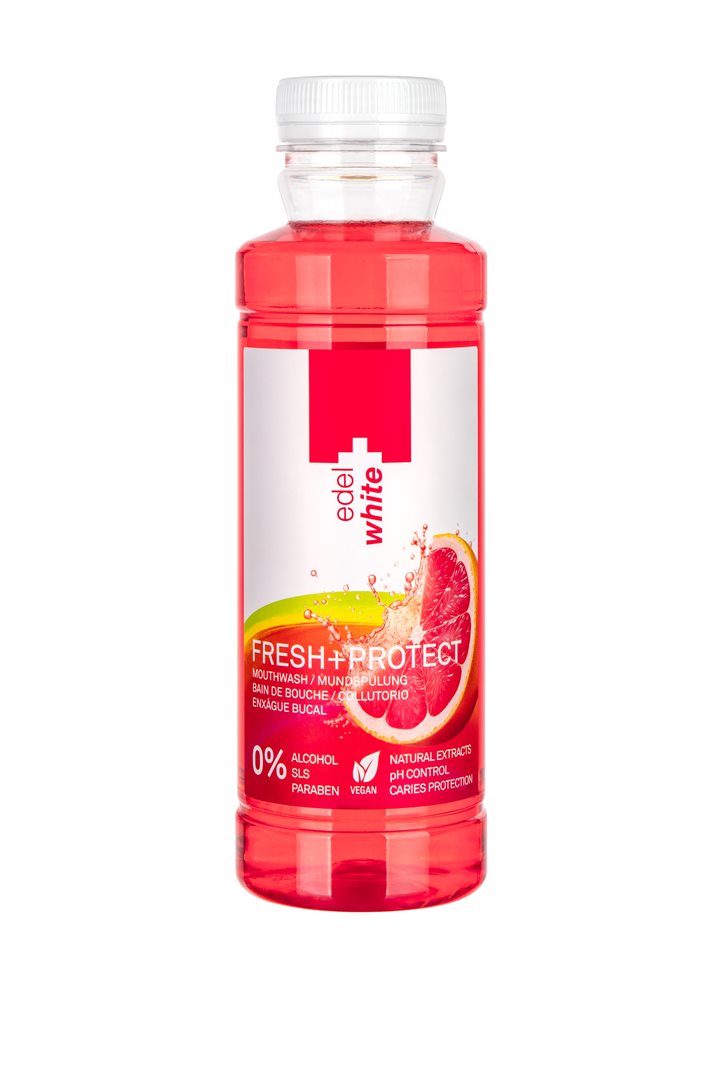 EDEL+WHITE Fresh &amp; Protect Bain de Bouche Fraîcheur &amp; Protection 400 ml