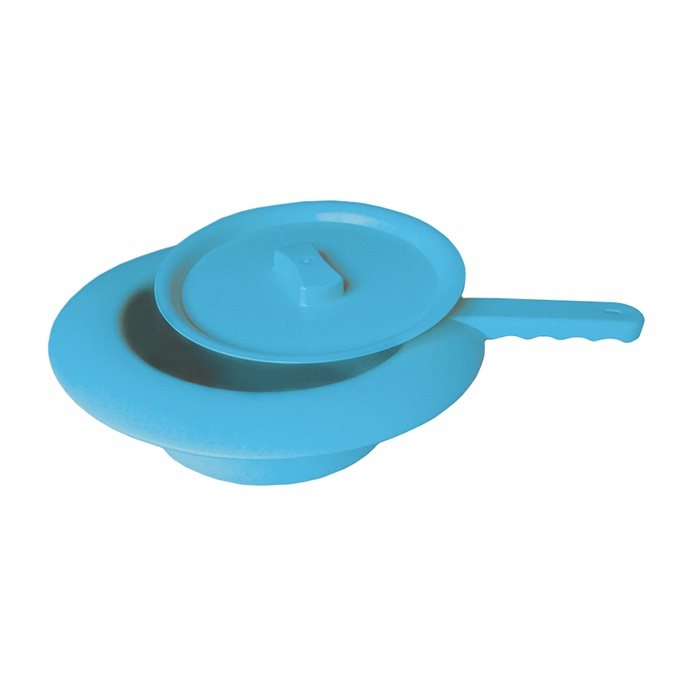 SUNDO Bassin de Lit Bleu Ø 31 cm avec Couvercle | Confort &amp; Hygiène